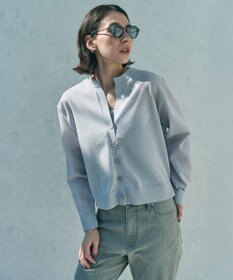 UNFILO シアーフォルムニット キーネックカーディガン