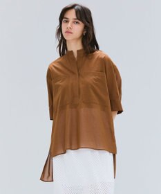 BEIGE， 【洗える・Oggi 10月号掲載】BAC / コットンビックポケットスタンドカラーシャツ