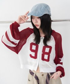 WEGO ラグランメッシュニットパーカー