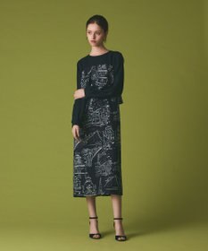 GRACE CONTINENTAL プリントコンビドレス