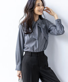 ANY SIS L ボウタイ付きビジュー シャツ