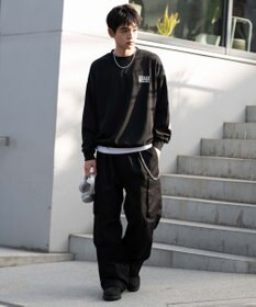 WEGO 【2点SET】アクセ付き裏シャギーグラフィックプルオーバー