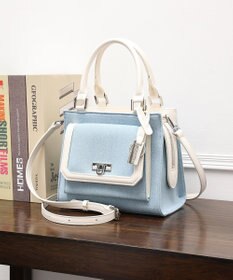 style code 【MERCURYDUO/マーキュリーデュオ】デニムコンビ　フラップハンドバッグ