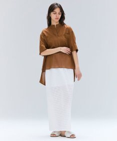 BEIGE， 【洗える・Oggi 10月号掲載】BAC / コットンビックポケットスタンドカラーシャツ
