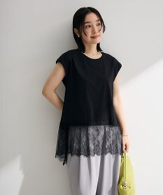 Green Parks 裾レースイレヘムフレンチＴシャツ