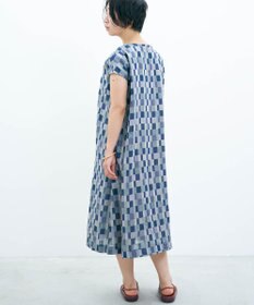 muuc 〈コットン100%強撚糸〉〈遠州織物の工場で織られた上質な生地〉〈ドライタッチ＆通気性が高い〉格子柄ワンピース