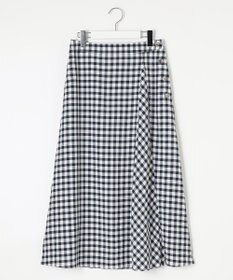 J.PRESS LADIES L 【洗える】アセVisギンガム フレアー スカート