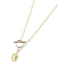 AMERICAN HOLIC ステンレスコインマンテルネックレス