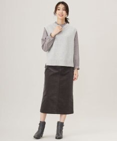 J.PRESS LADIES L 【洗える】サイロチェック＆ストライプ ブラウス