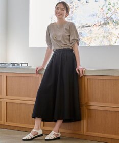 ANY 【接触冷感】シルケットスムース タックスリーブトップス