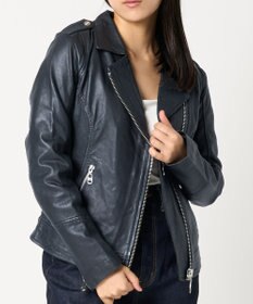 woadblue ＜DOMA＞MOTO JACKET NAVY