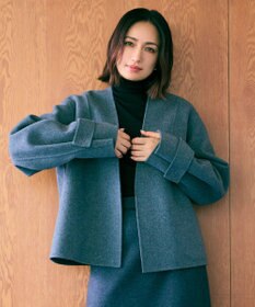 BEIGE， GRASSE / リバーウールクロップドコート