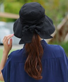 Tiaclasse 後ろリボンつば広ハット