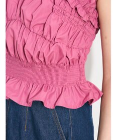 Green Parks シャーリングデザインコルセット風ブラウス