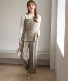 ANY SIS L 【洗える】ビスチェ & ワイドパンツ セット