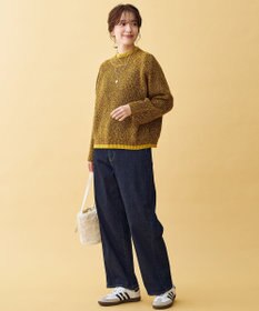 ANY L 【5色展開】バイカラーMIXニット