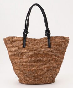 自由区 ノットハンドルラフィアトート バッグ