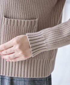 Tiaclasse L 【洗える】ダブルジップリブ編みカーディガン