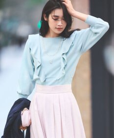 組曲 【洗える】Elenaラッフル ニット