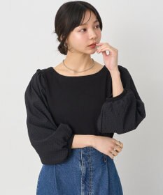 earth music&ecology シアーチェックスリーブプルオーバー