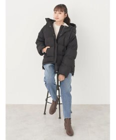 earth music&ecology フーディー中綿ブルゾン