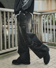 WEGO マルチZIPデニムパンツ