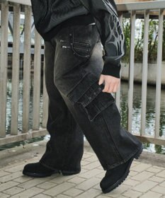 WEGO マルチZIPデニムパンツ