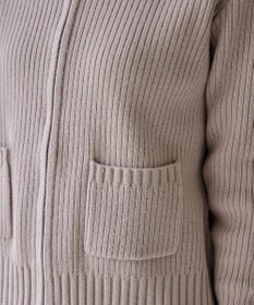 Tiaclasse L 【洗える】ダブルジップリブ編みカーディガン