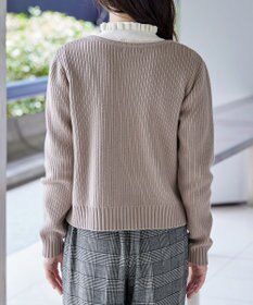 Tiaclasse L 【洗える】ダブルジップリブ編みカーディガン