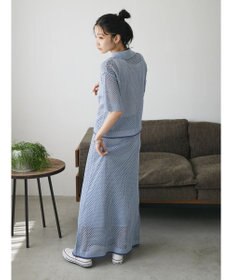 CRAFT STANDARD BOUTIQUE 配色メッシュニットスカート
