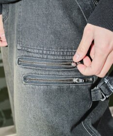 WEGO マルチZIPデニムパンツ