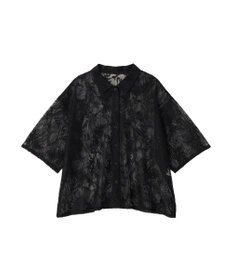 AMERICAN HOLIC 【2点セット】メッシュレース半袖シャツ+スカーフ