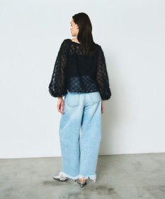 GRACE CONTINENTAL チュール刺繍トップ
