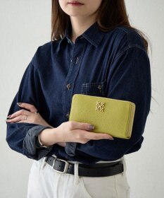 russet モノグラムプレートラウンドジップウォレット（SO-372）