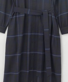 J.PRESS LADIES L 【洗える】テトロンレーヨン/ウール milledタータン ワンピース