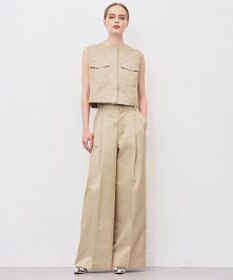 uncrave チノギャバジン ワイドトラウザー