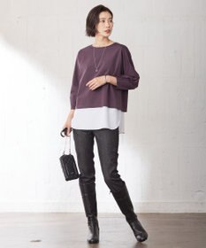 J.PRESS LADIES S TCポンチ ドルマンスリーブ レイヤード カットソー