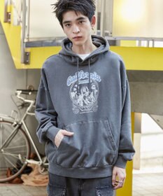 WEGO 【ユニセックス着用ITEM】ピグメントグラフィックプルパーカー