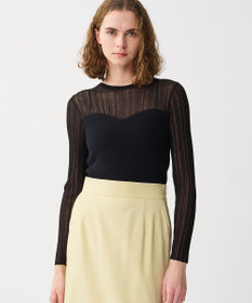 uncrave シルキー ニット コンビ トップス