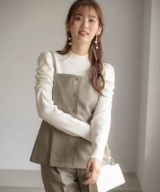 ANY SIS L 【洗える】ビスチェ & ワイドパンツ セット