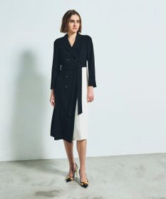 GRACE CONTINENTAL ウールタッチバイカラードレス