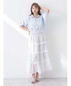 earth music&ecology ミニフリルボリュームスカート