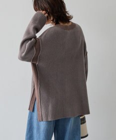 AMERICAN HOLIC バイカラーニットプルオーバー【WEB限定カラー有り】