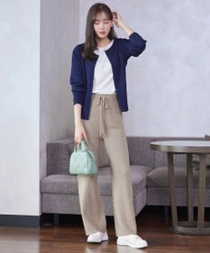 Tiaclasse 裏シャギージャガードニットパンツ