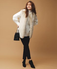 ANY L 【洗濯機可/ウエストゴム/ストレッチ/裏起毛】エブリデイベーシックテーパードパンツ