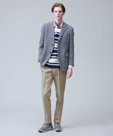 J.PRESS MEN ソフトタッチコットンマルチボーダー ラガーポロシャツ