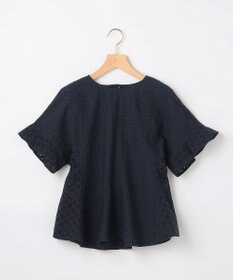 組曲 【WEB限定】エンブロイダリーレース ペプラムブラウス