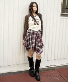 WEGO キーネックサイドドロストラグランロンT