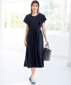 Tiaclasse L 【洗える】ストレスフリーで着用できるカットソーフレアワンピース