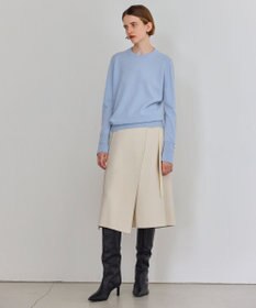 BEIGE， 【WEB限定・洗える】ALSACE / パール釦クルーネックウールニット